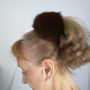 Hair Accessory (NEW) Dark Brown FOX FUR!